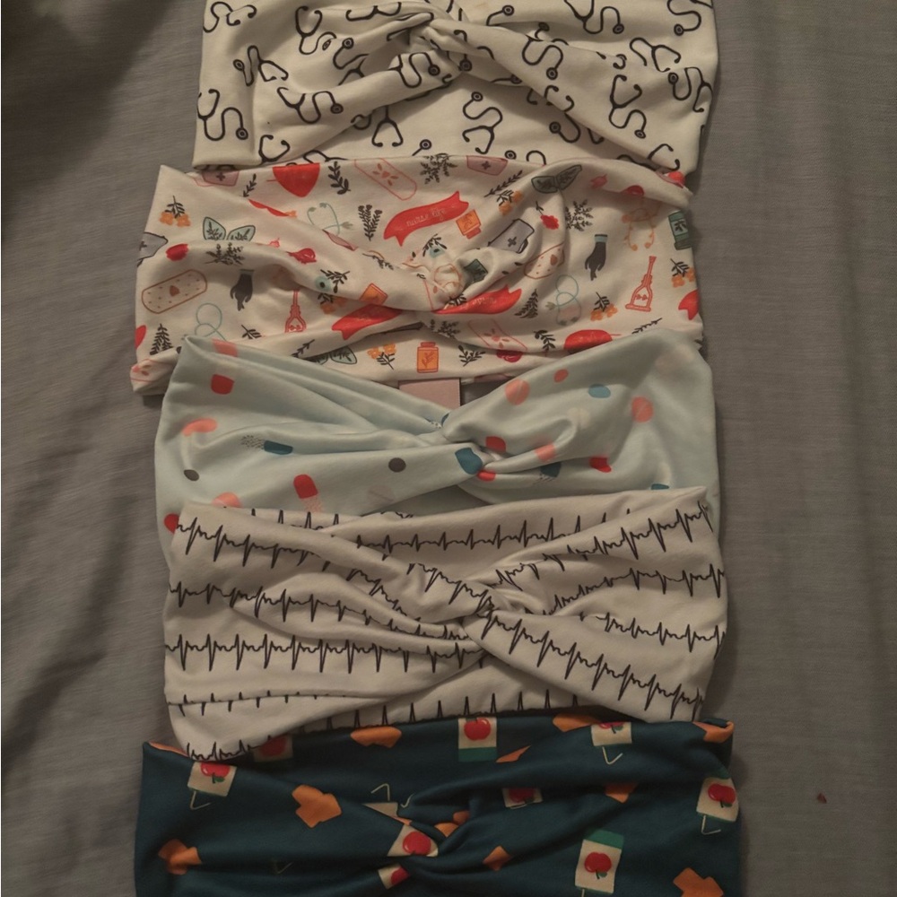 Set of 5 Patterned Hello Headbands